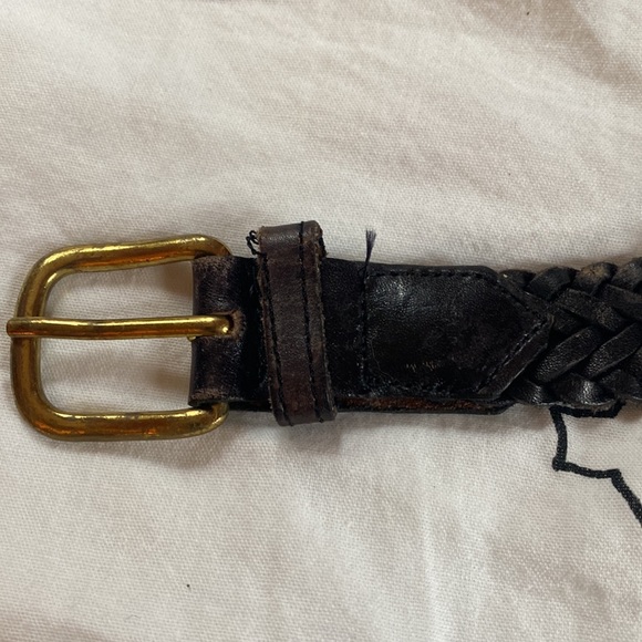 Genuine leather vintage belt size 28 black main image 5